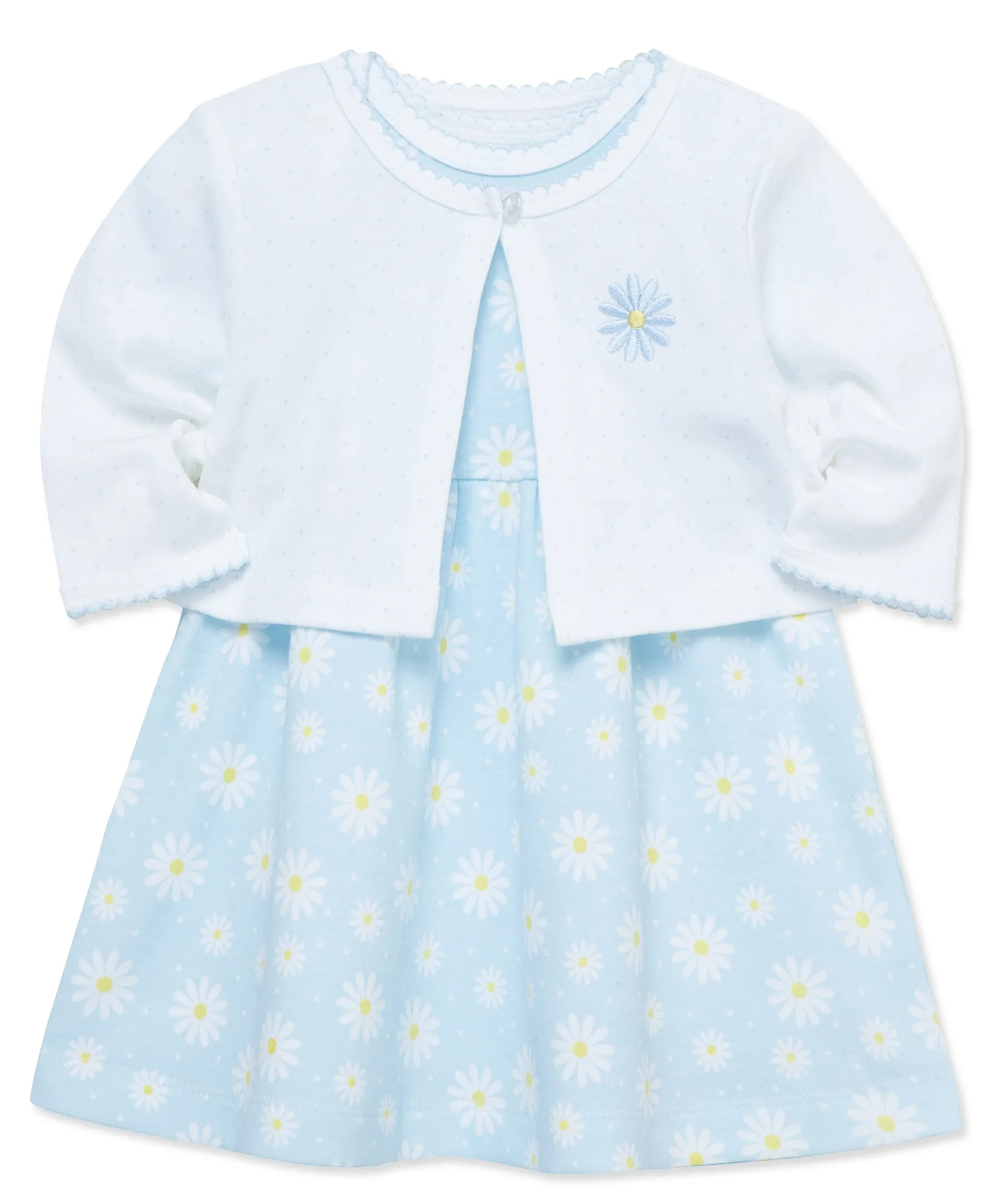 Daisy Dot Dress & Cardigan Set