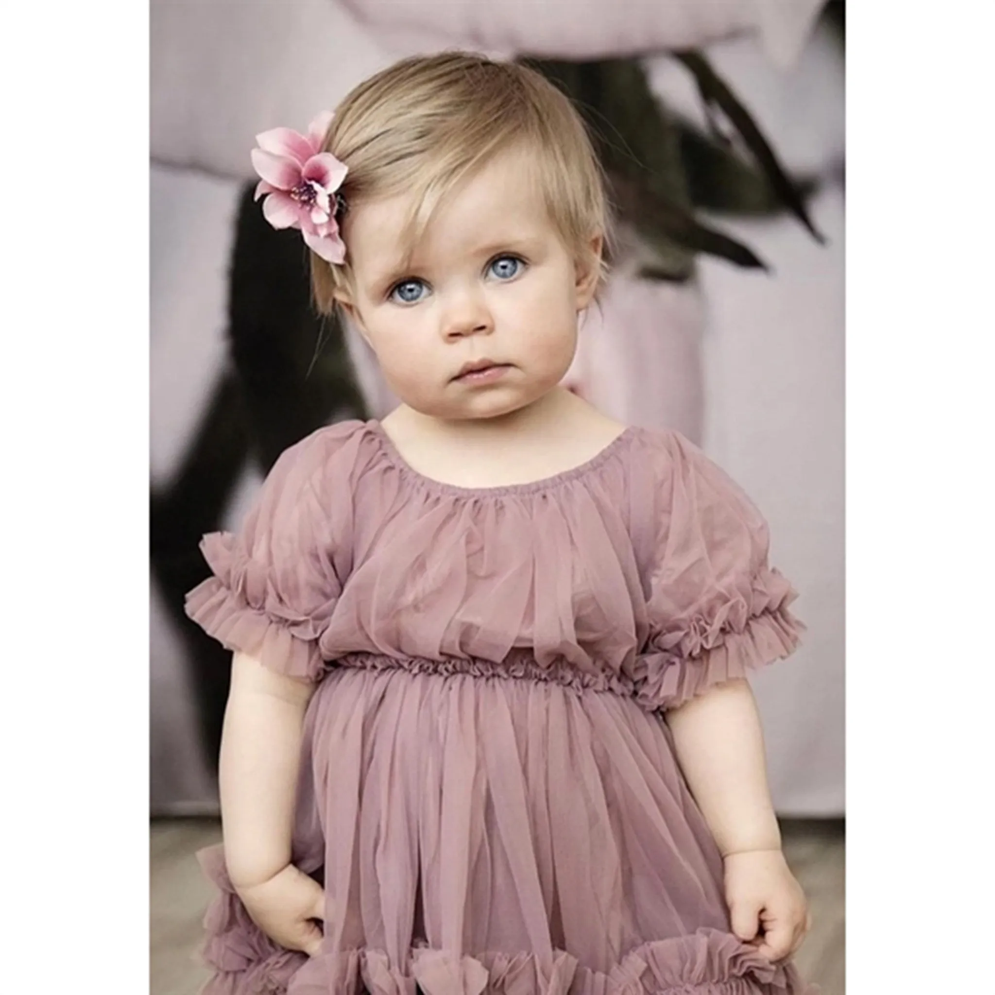 Dolly by Le Petit Frilly Dress Mauve