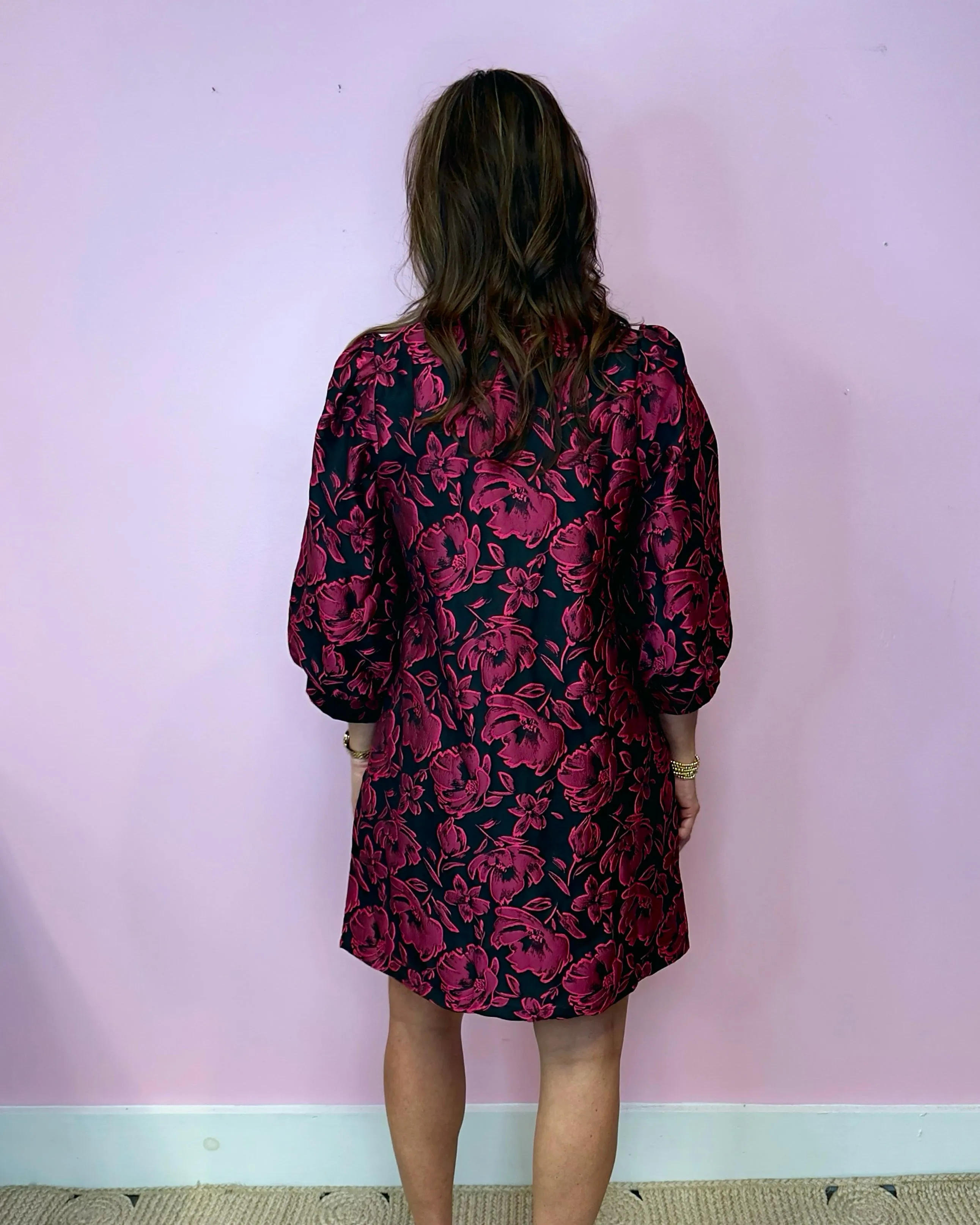 Don't Doubt Me Now Pink Floral Dress