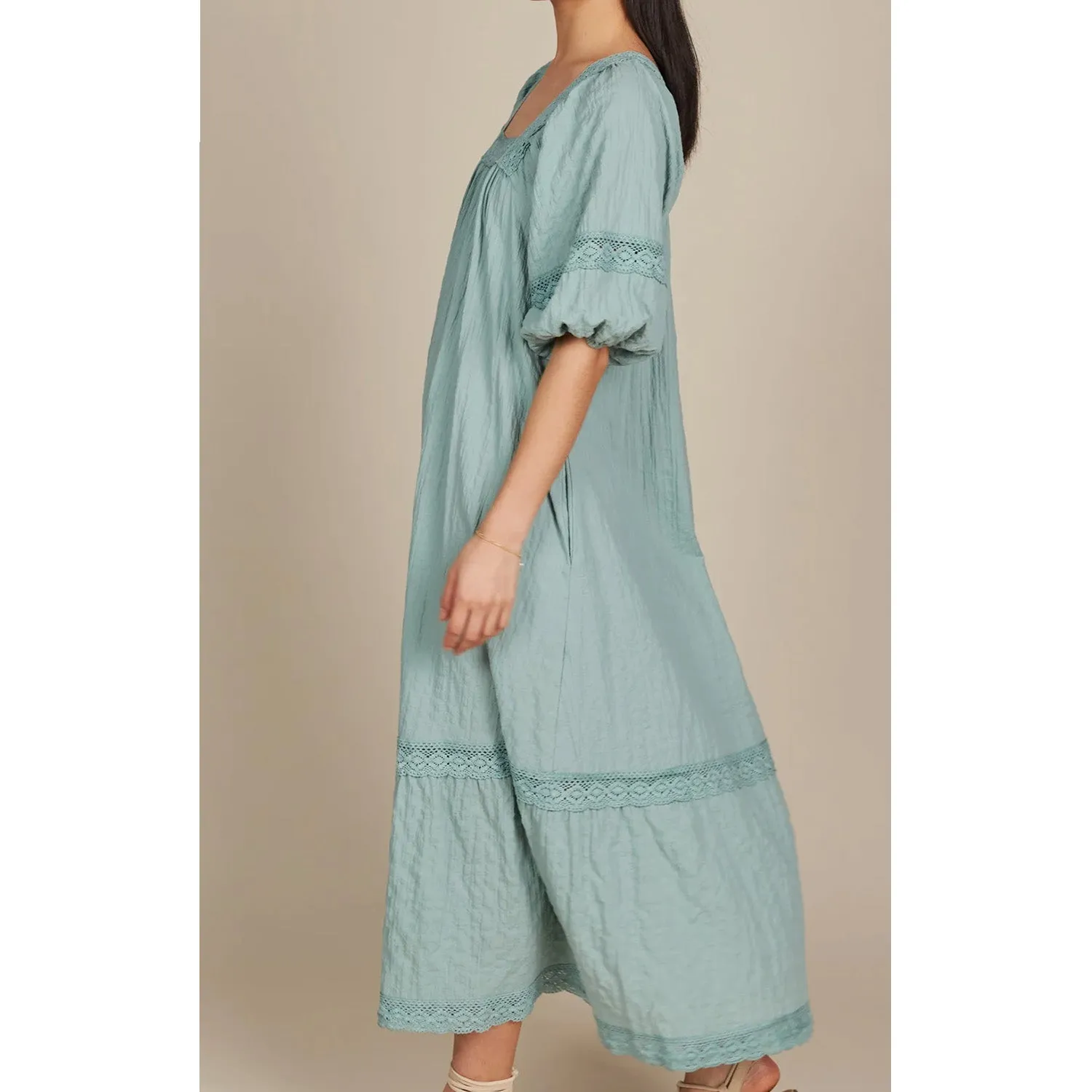 Dress Fleur Maxi - Seafoam