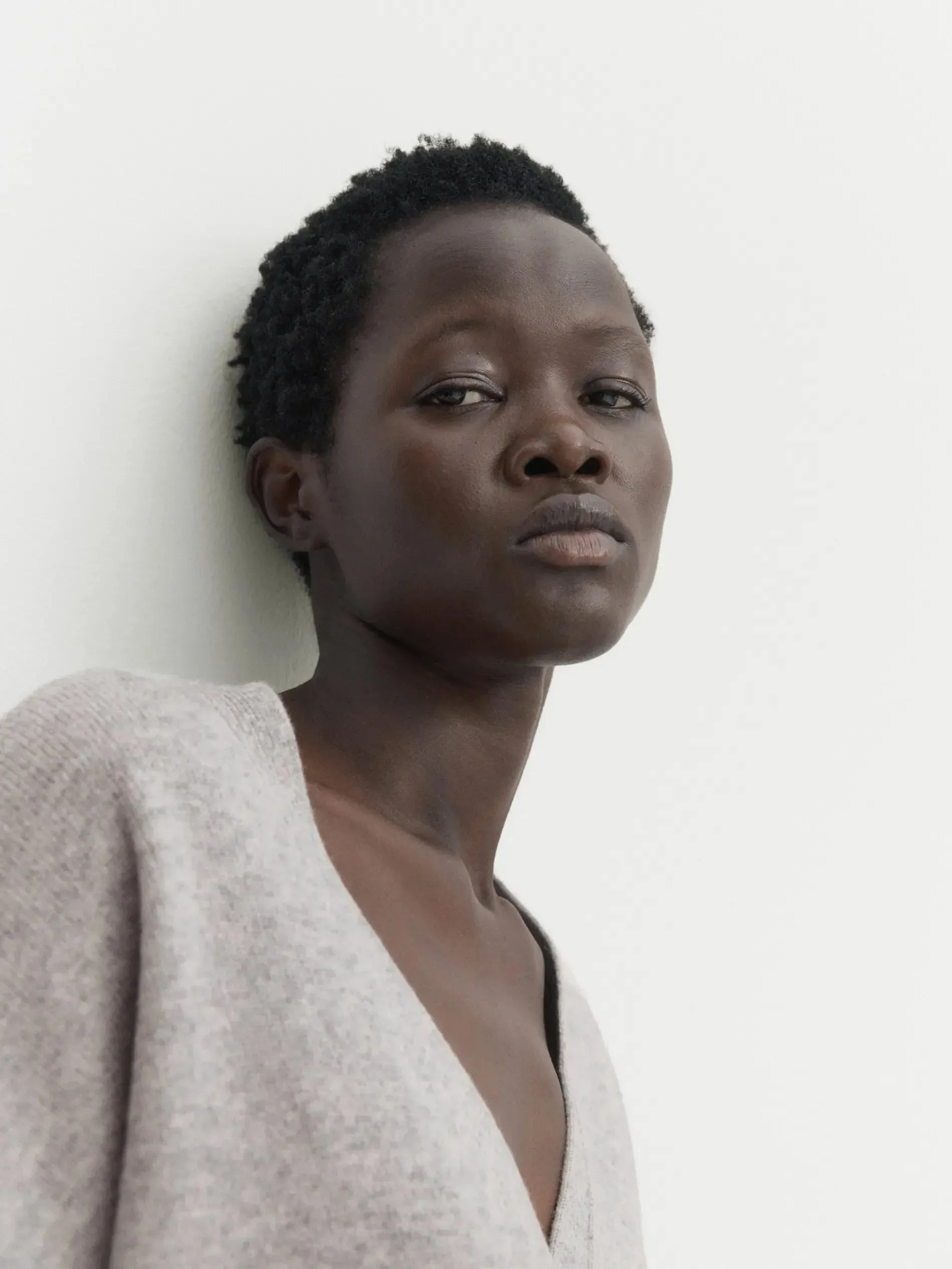 Ethereal Minimalist V-neck Cardigan