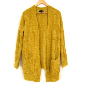 Express Mustard Chenille Pocket Cardigan- Size XS