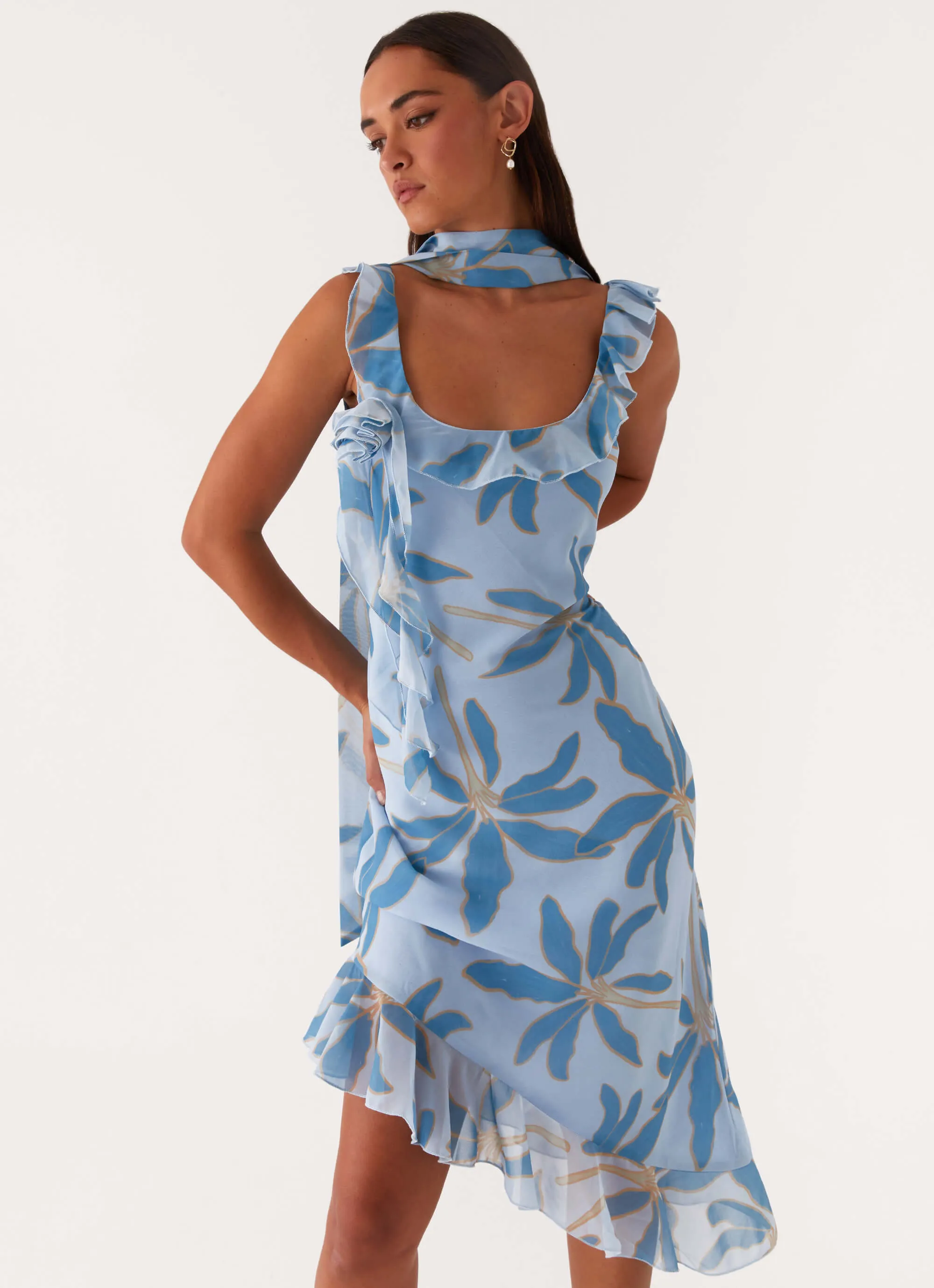 Fariday Midi Dress - Opulent Blue