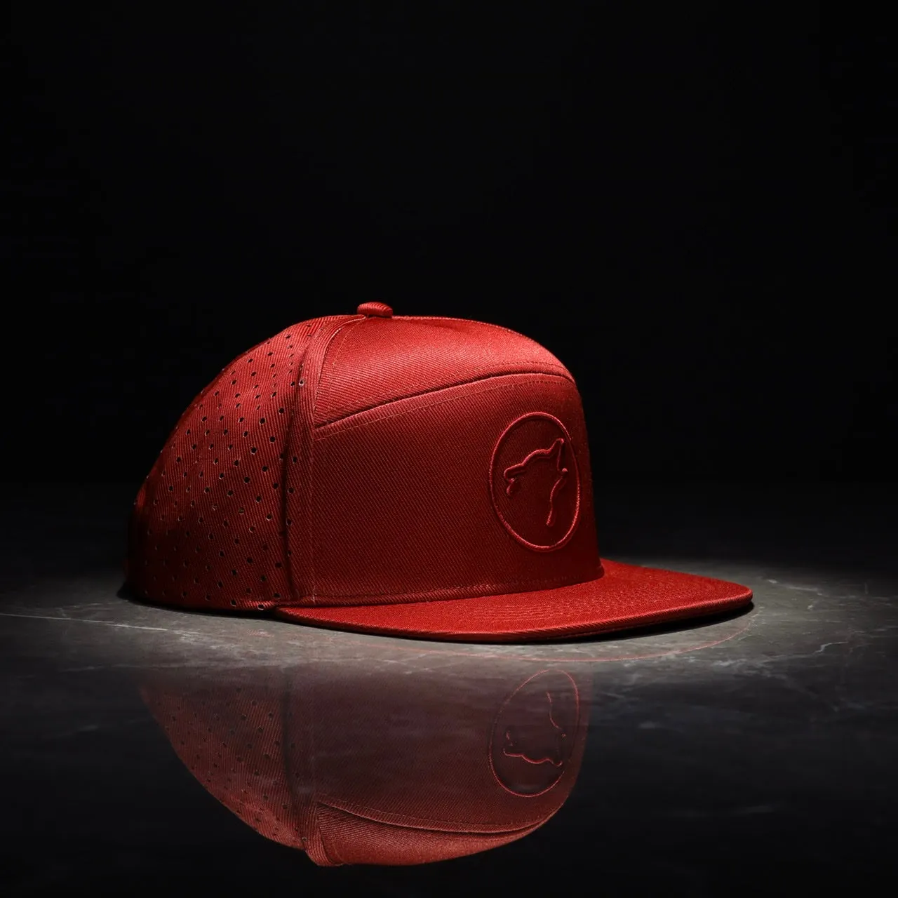 Flat Bill Snapback Hat Savage Red