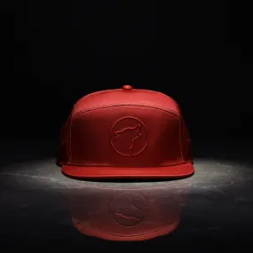 Flat Bill Snapback Hat Savage Red