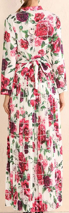 Floral Graphic Print Maxi Dress