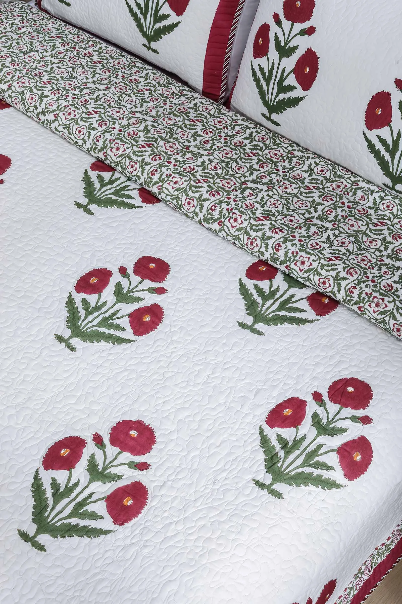 French Marigold Quilted Cotton Bedcover