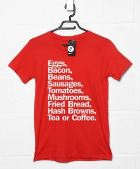 Full English Breakfast List T-Shirt