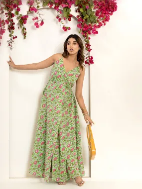 Garden Green Breezy Pure Cotton Maxi