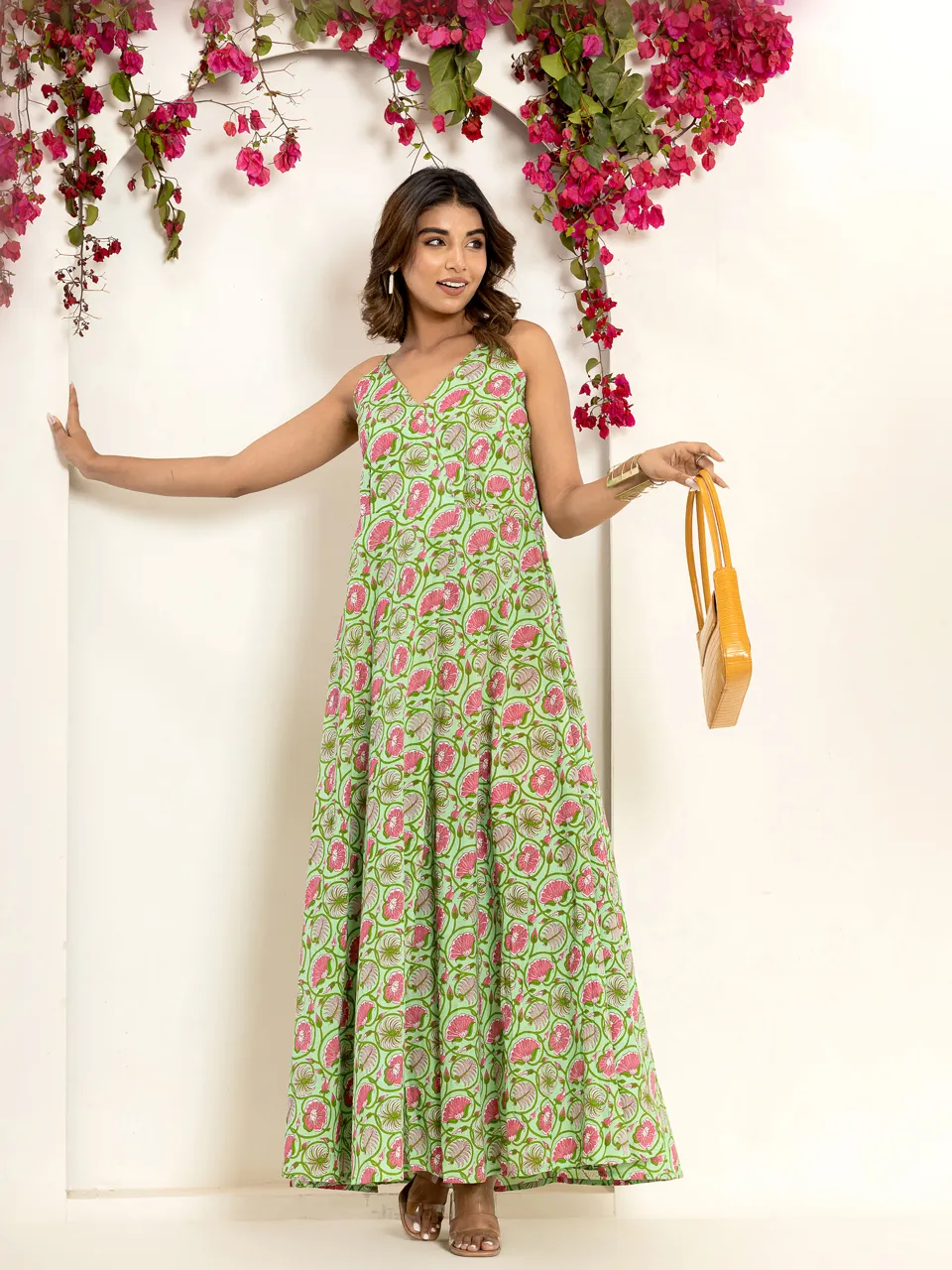 Garden Green Breezy Pure Cotton Maxi