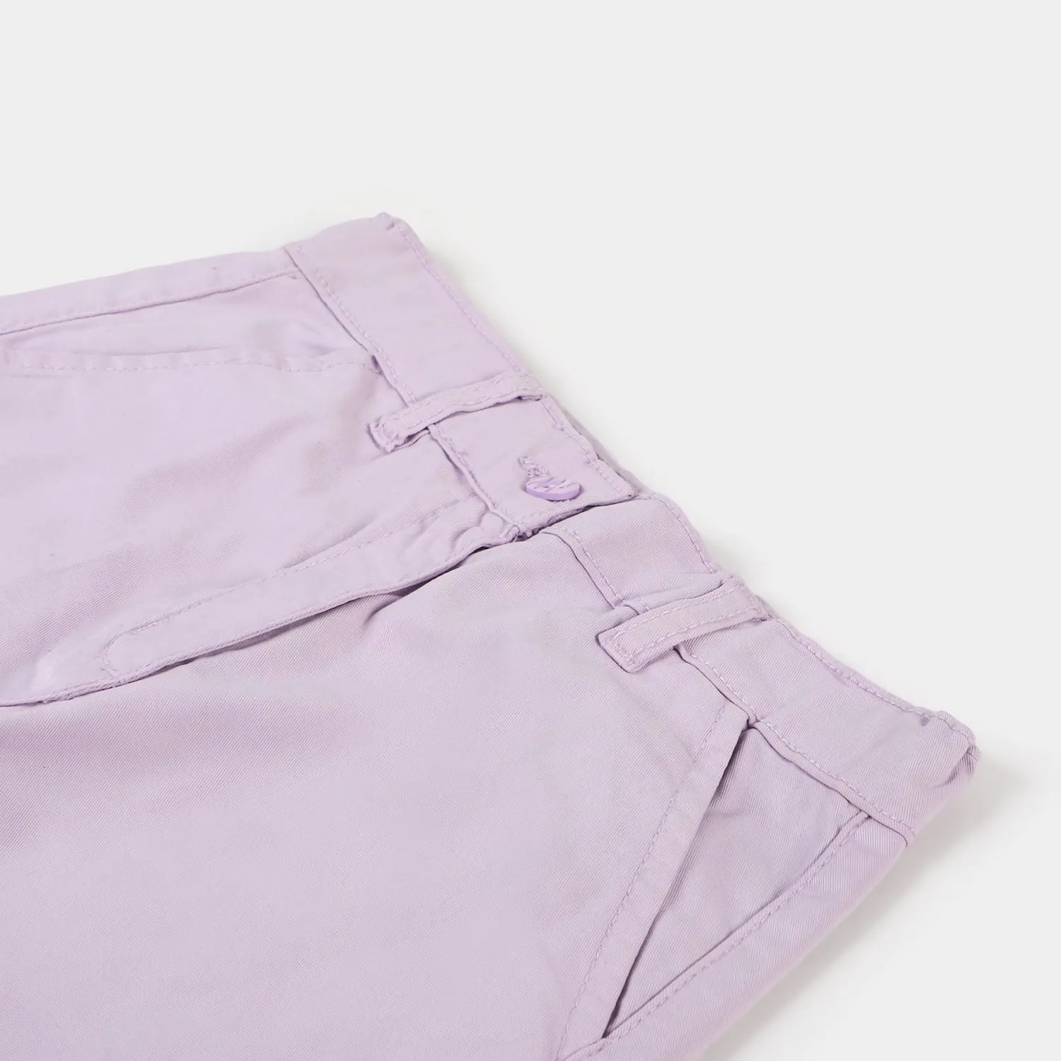 Girls Cotton Pant Super Girl - Lilac