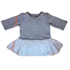 Girls Gap Size 3-6 Months Gray Quilted Tulle Bottom Dress