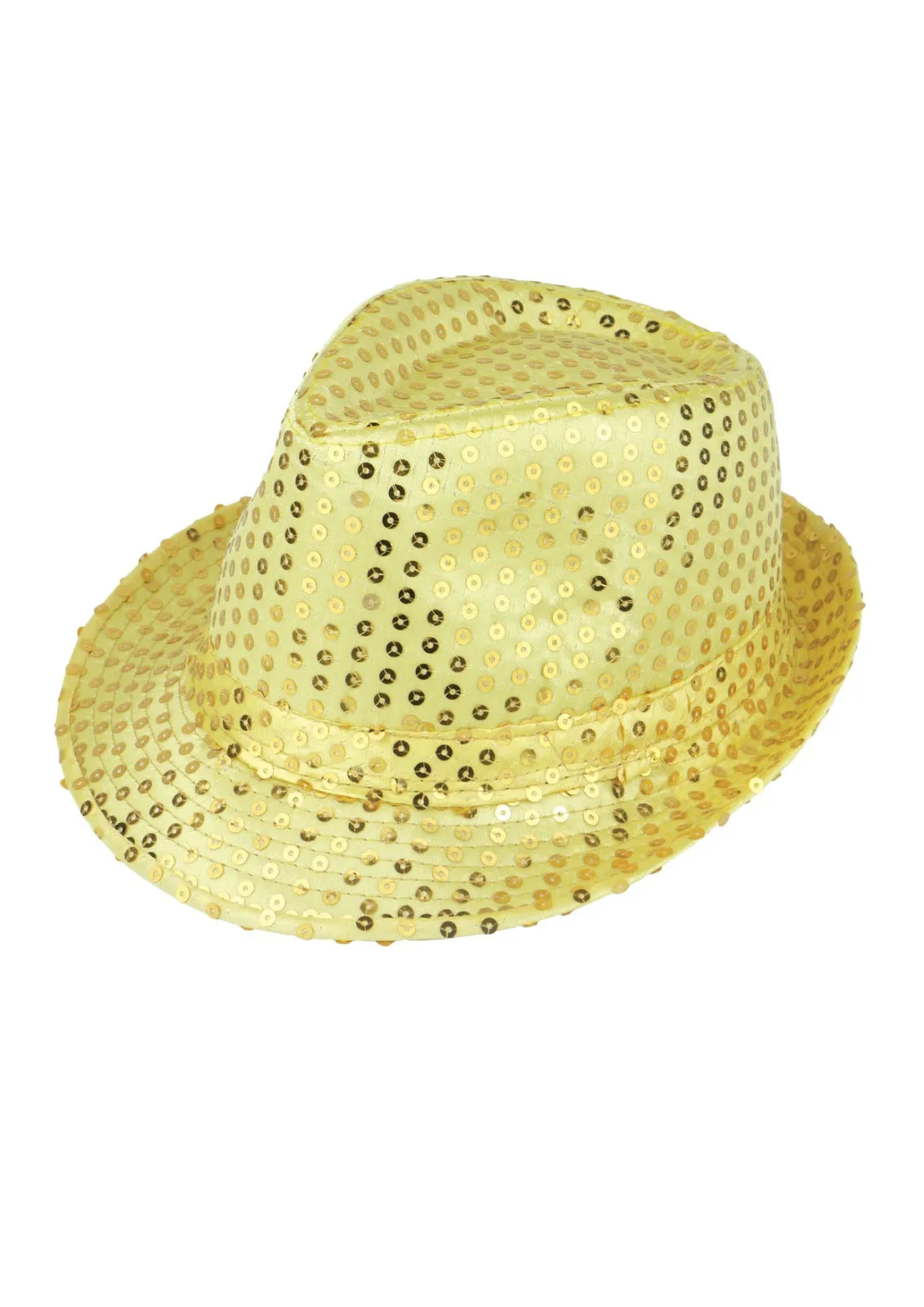 Gold Sequin Gangster Hat (Adult) - Glamorous Roaring Twenties Style