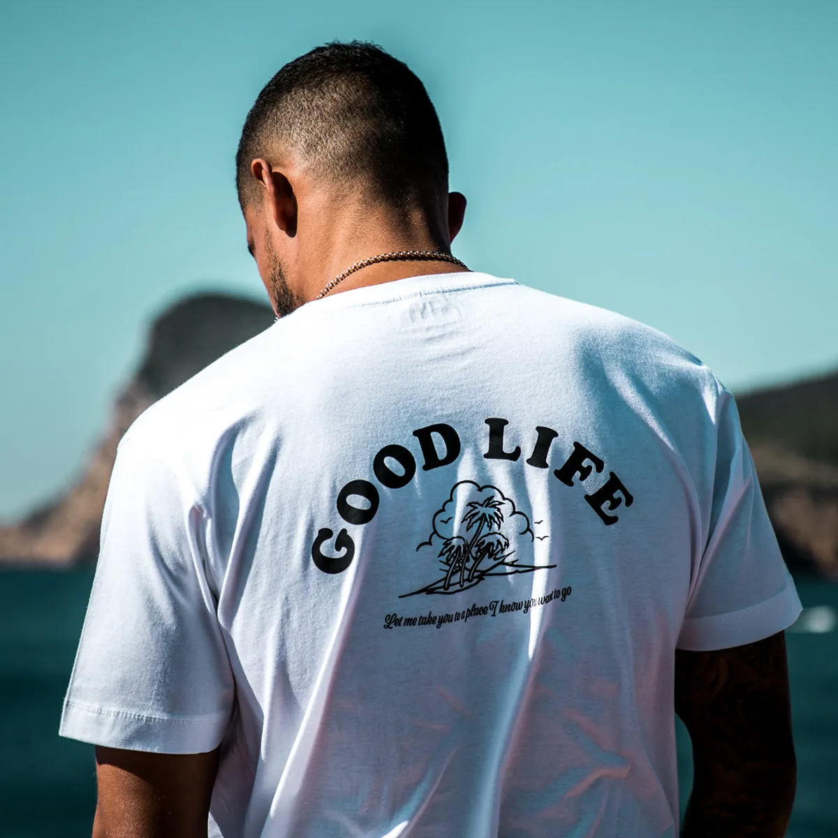 Good Life Black Print - Tshirt - White