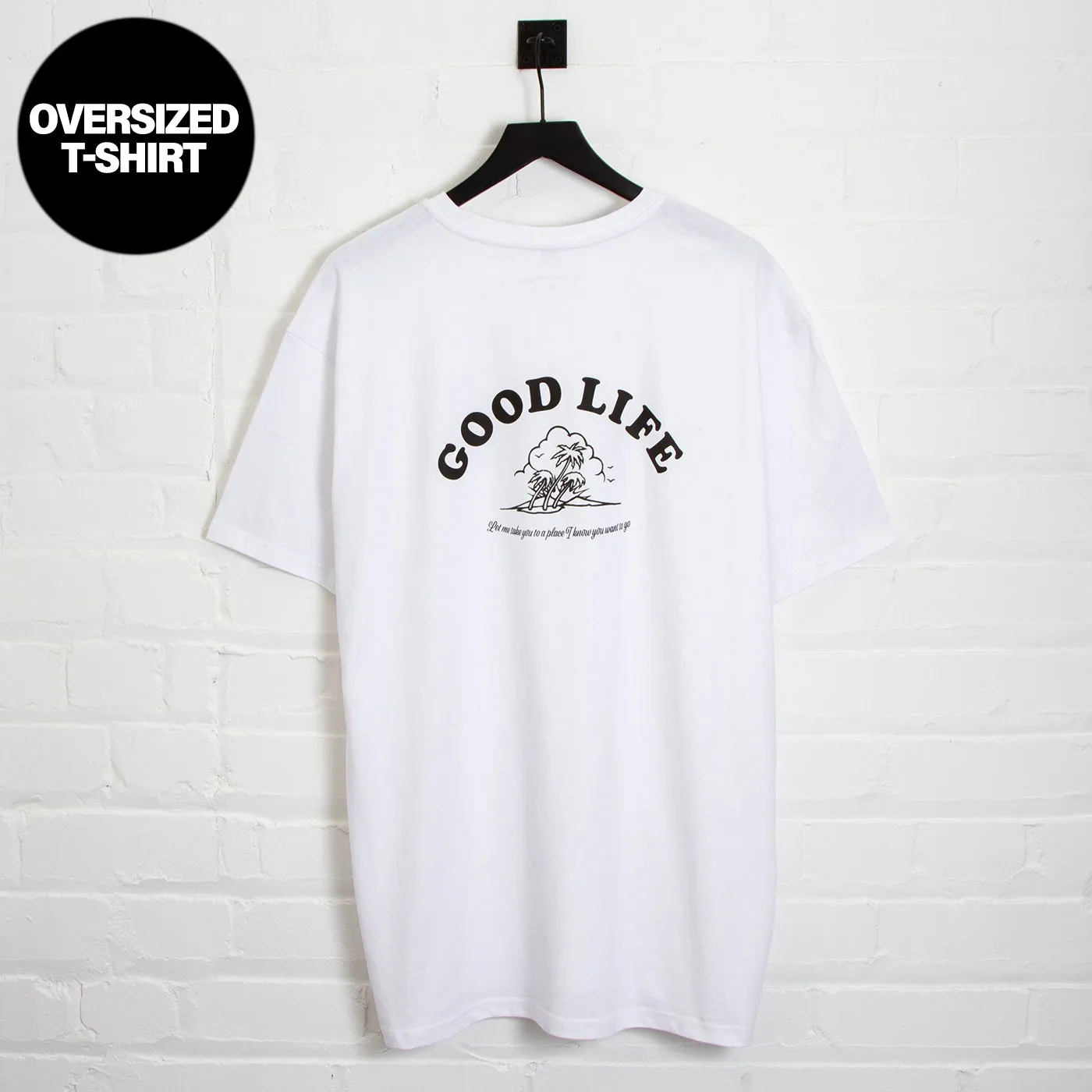 Good Life Black Print - Tshirt - White