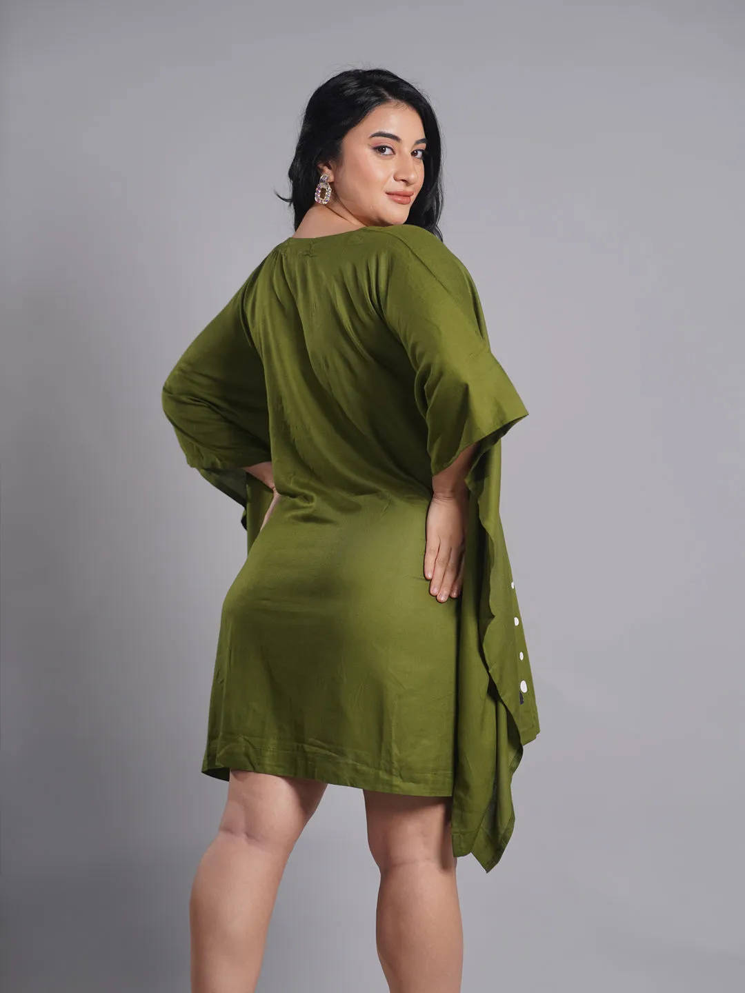 Green Rayon Kaftan - Carol