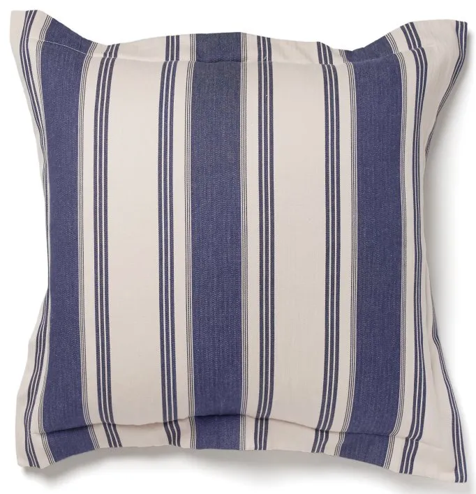 Hatteras Stripe Denim Blue Rustic Bedding Collection