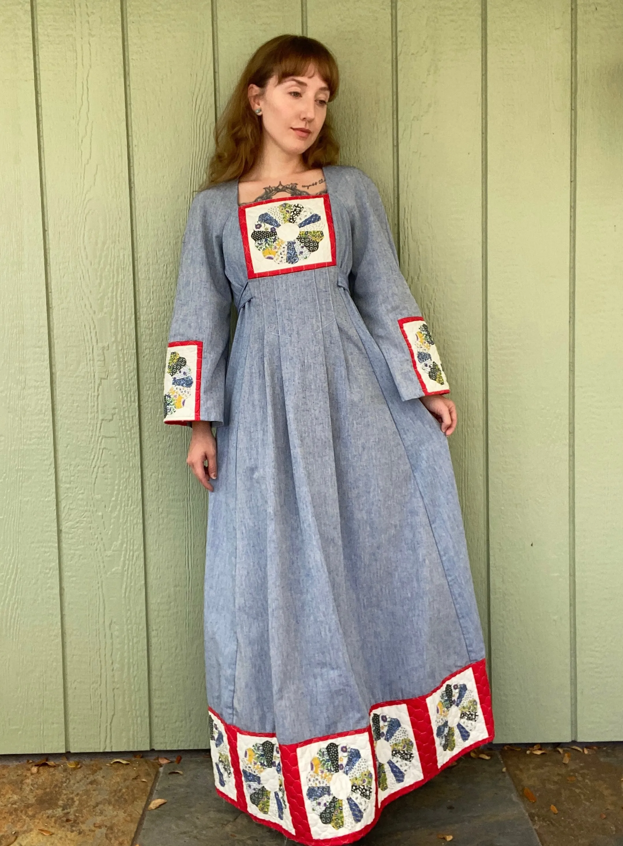 Holly’s Gloria Morét of California Dresden Plate Quilt Dress