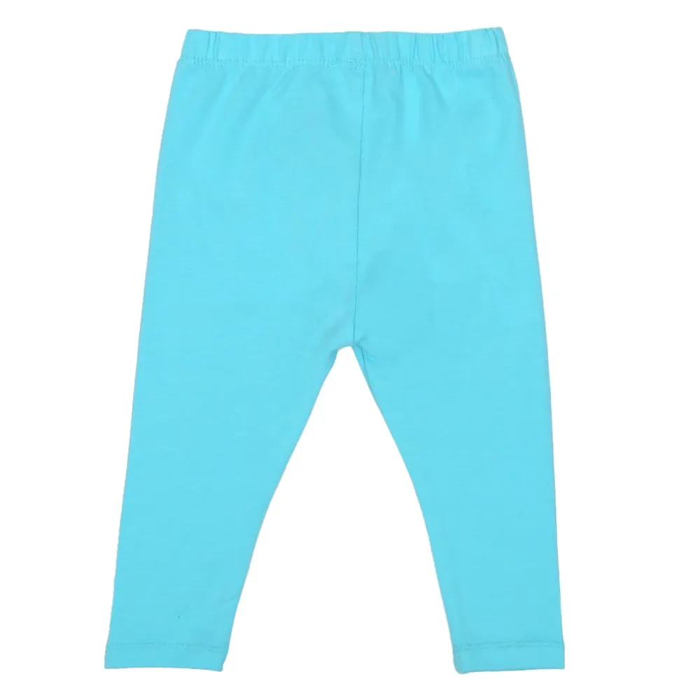 Infant Girls Plain Tights-Light Blue