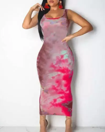 It's Me Tie Dye Beach Bodycon Dress