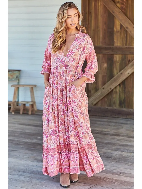 JAASE Leena Print Tillie Maxi Dress - Pink