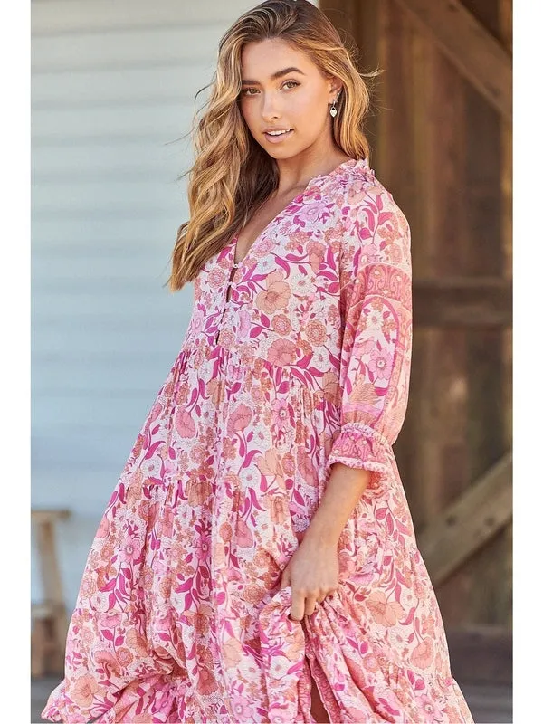 JAASE Leena Print Tillie Maxi Dress - Pink