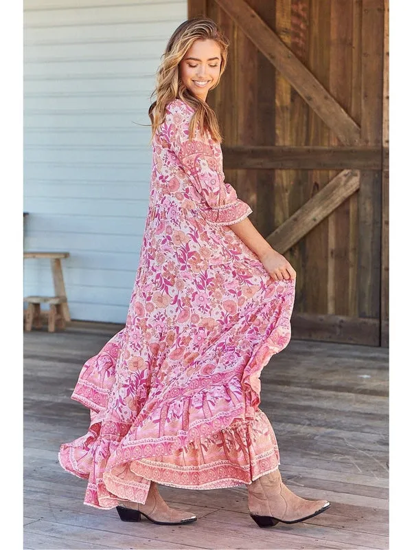 JAASE Leena Print Tillie Maxi Dress - Pink