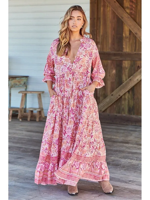 JAASE Leena Print Tillie Maxi Dress - Pink