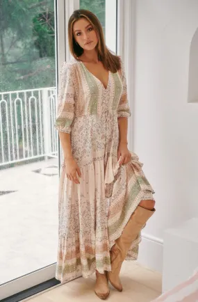 Jaase Mist Flower Print Tessa Maxi Dress