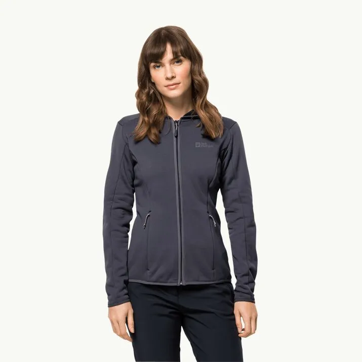 Jack Wolfskin Ladies Baiselberg Hooded FZ Fleece Jacket Graphite