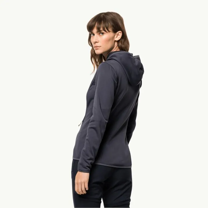 Jack Wolfskin Ladies Baiselberg Hooded FZ Fleece Jacket Graphite