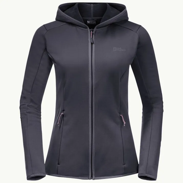 Jack Wolfskin Ladies Baiselberg Hooded FZ Fleece Jacket Graphite