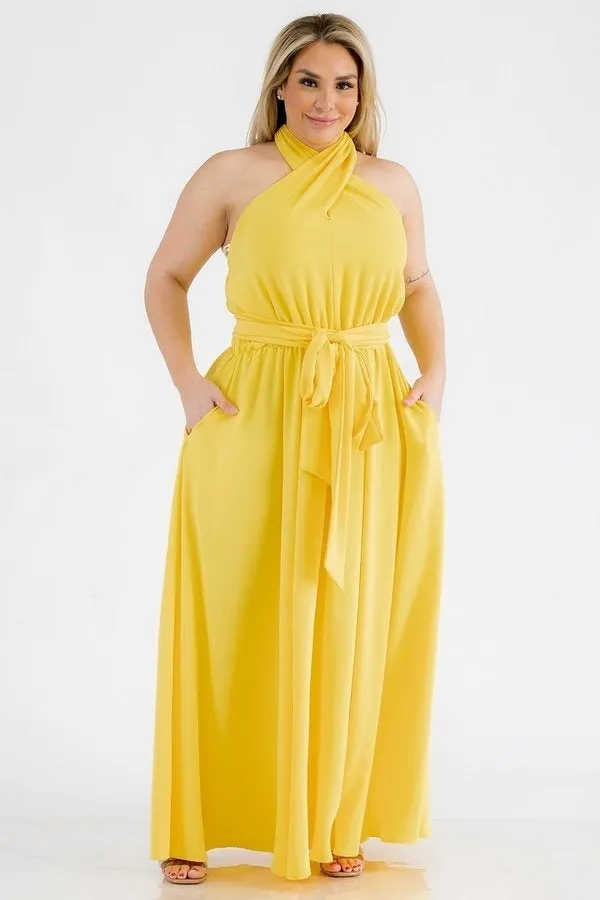 Karen T 9316 Halter Maxi Dress