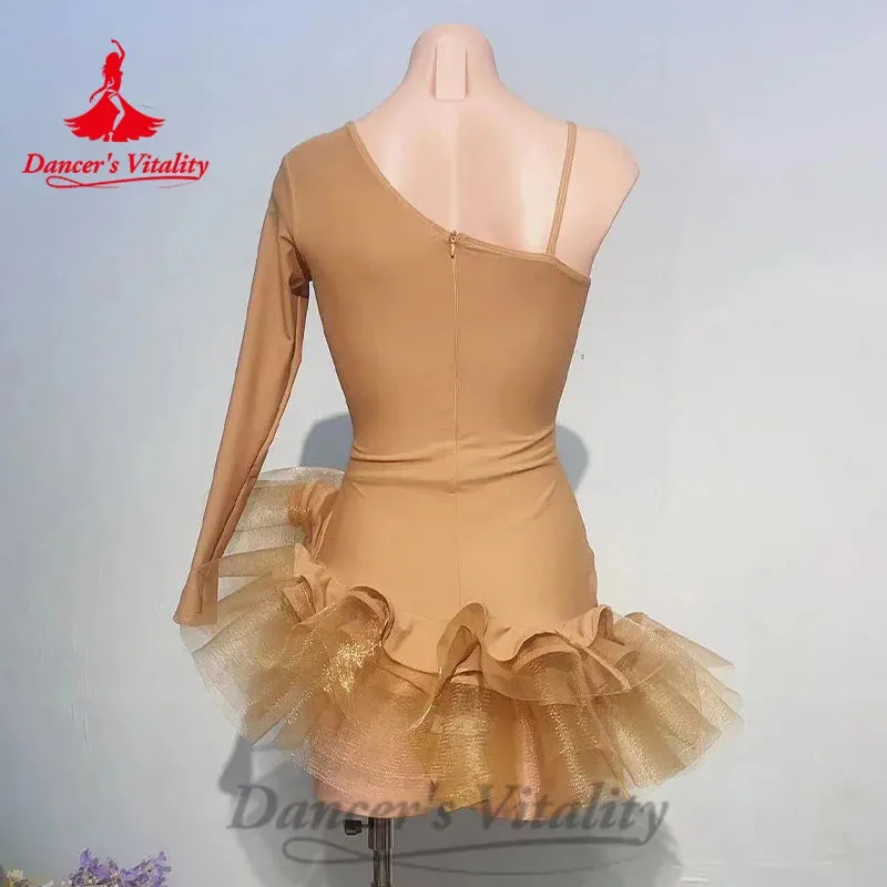 Latin Dance Costumes Women's Practice Clothes Customized Cotton Comfort Fishtail Skirt Chacha Samba Tango Performance Costume