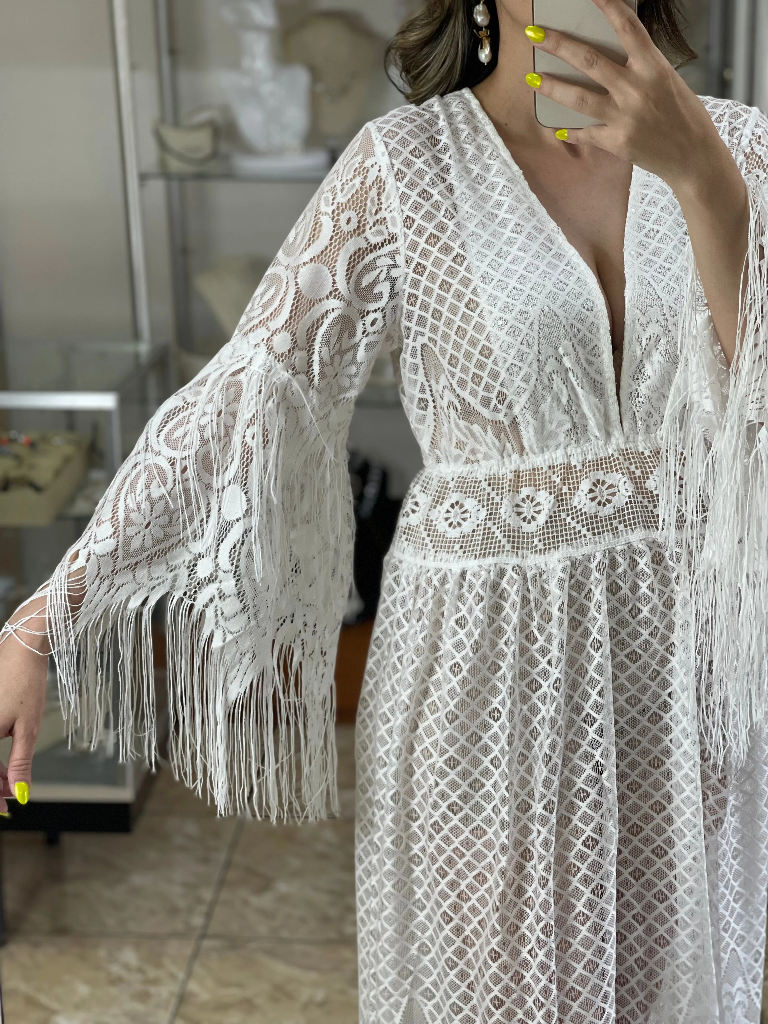 Liana OS Boho Maxi Dress