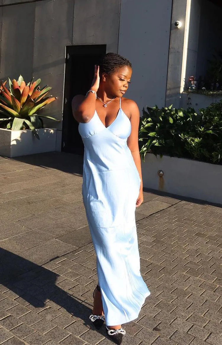 Lissandra Blue Formal Maxi Dress