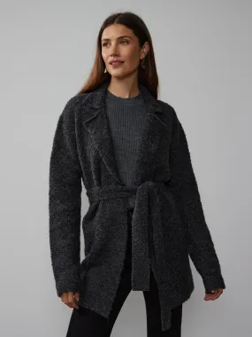 Long Sleeve Boucle Cardigan