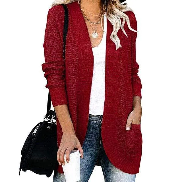 Loose Fit Long Sleeve Knitted Cardigan