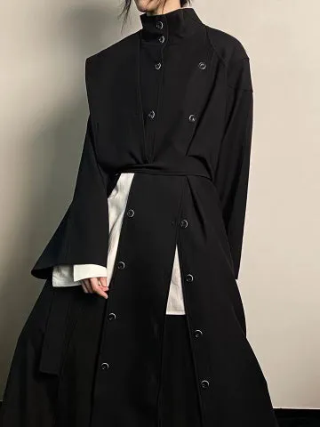 Luxe Button Trench Coat