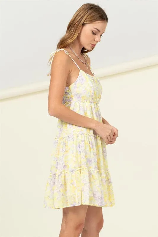 Make A Wish Floral Midi Dress