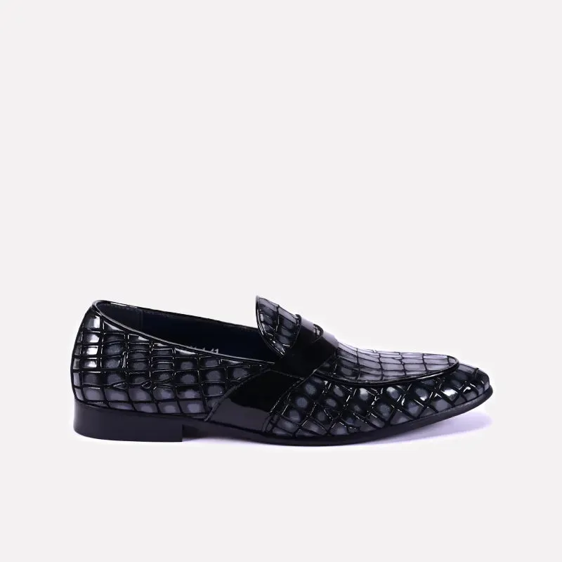 Marston Black Quilted Loafer Dress Shoes 0111246