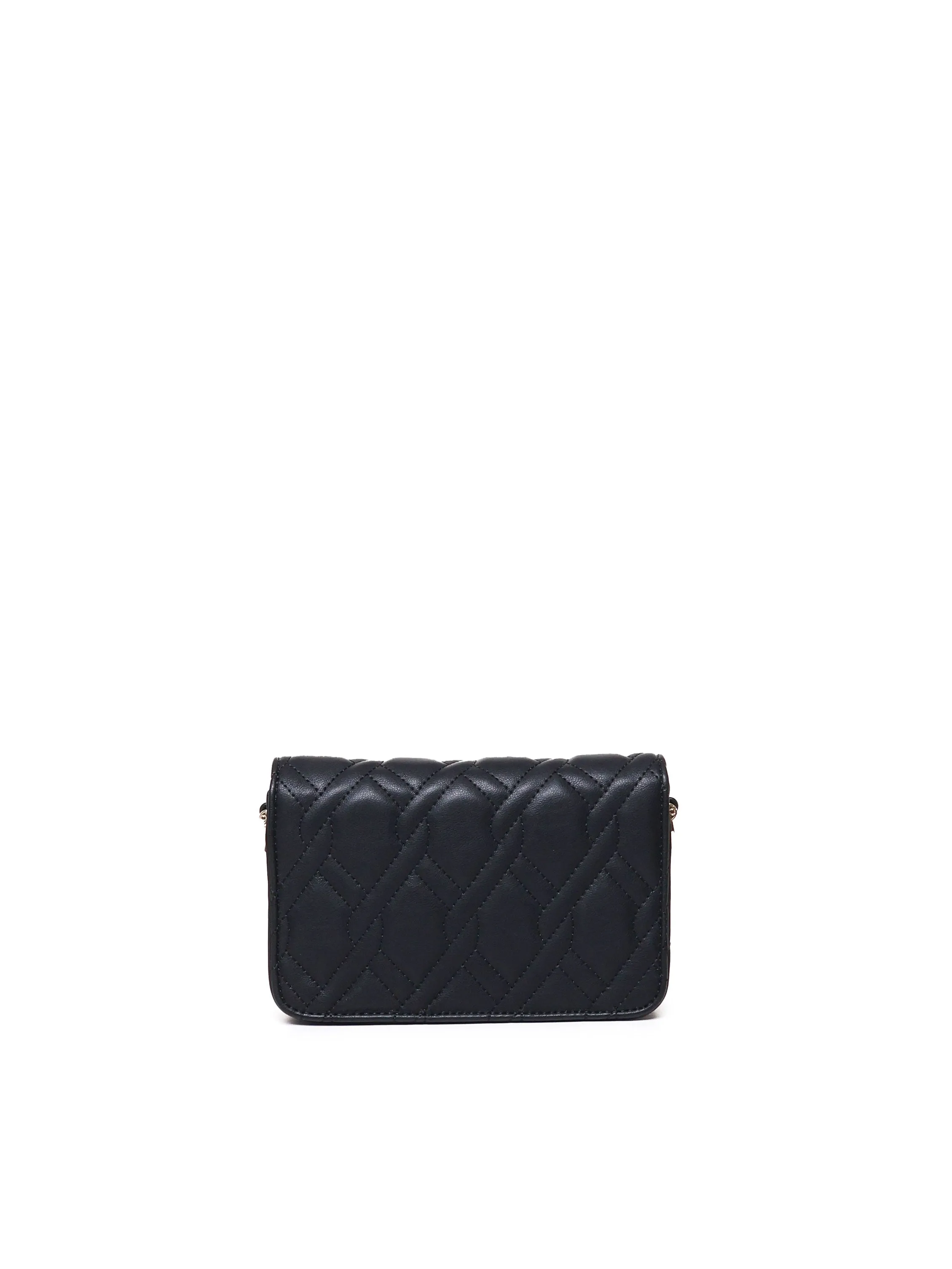 Maxi Matelassé Crossbody Bag in Black