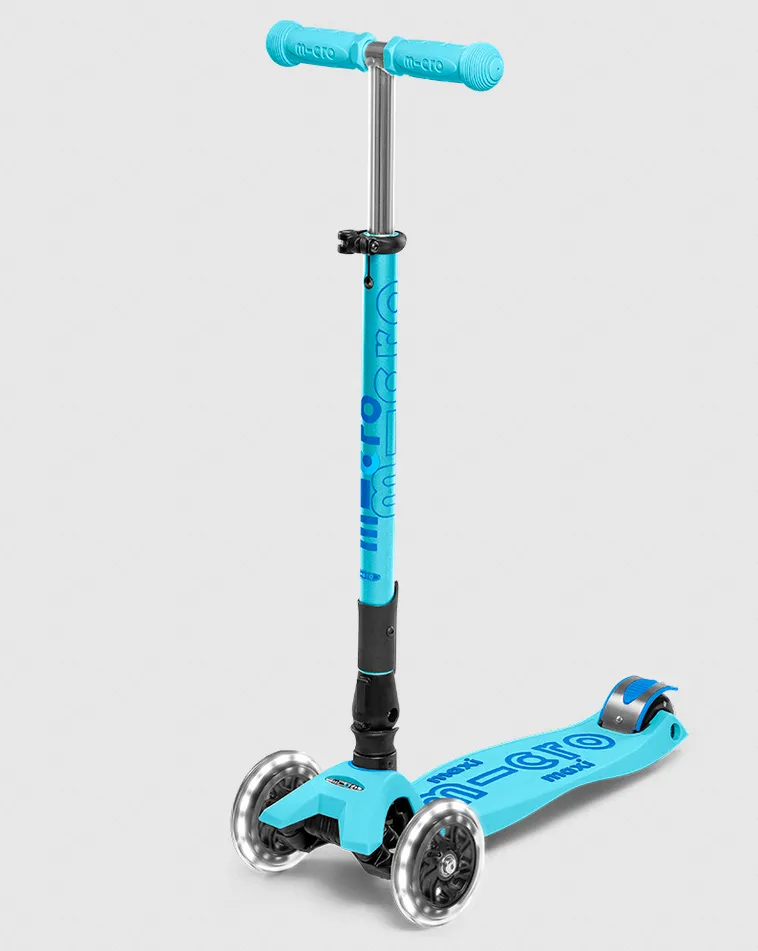 Maxi Micro Deluxe Foldable Three Wheel Scooter with LED Wheels