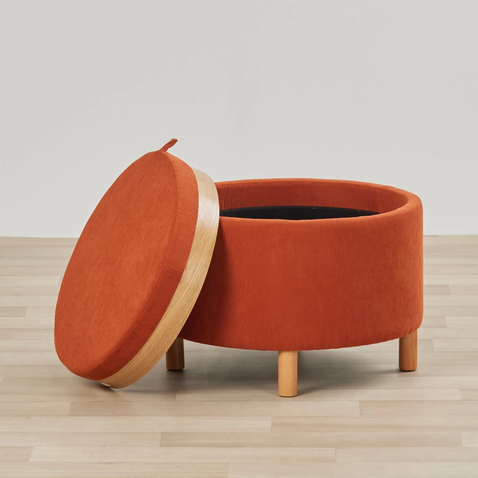 Maxi Tray Top Ottoman - Burnt Orange