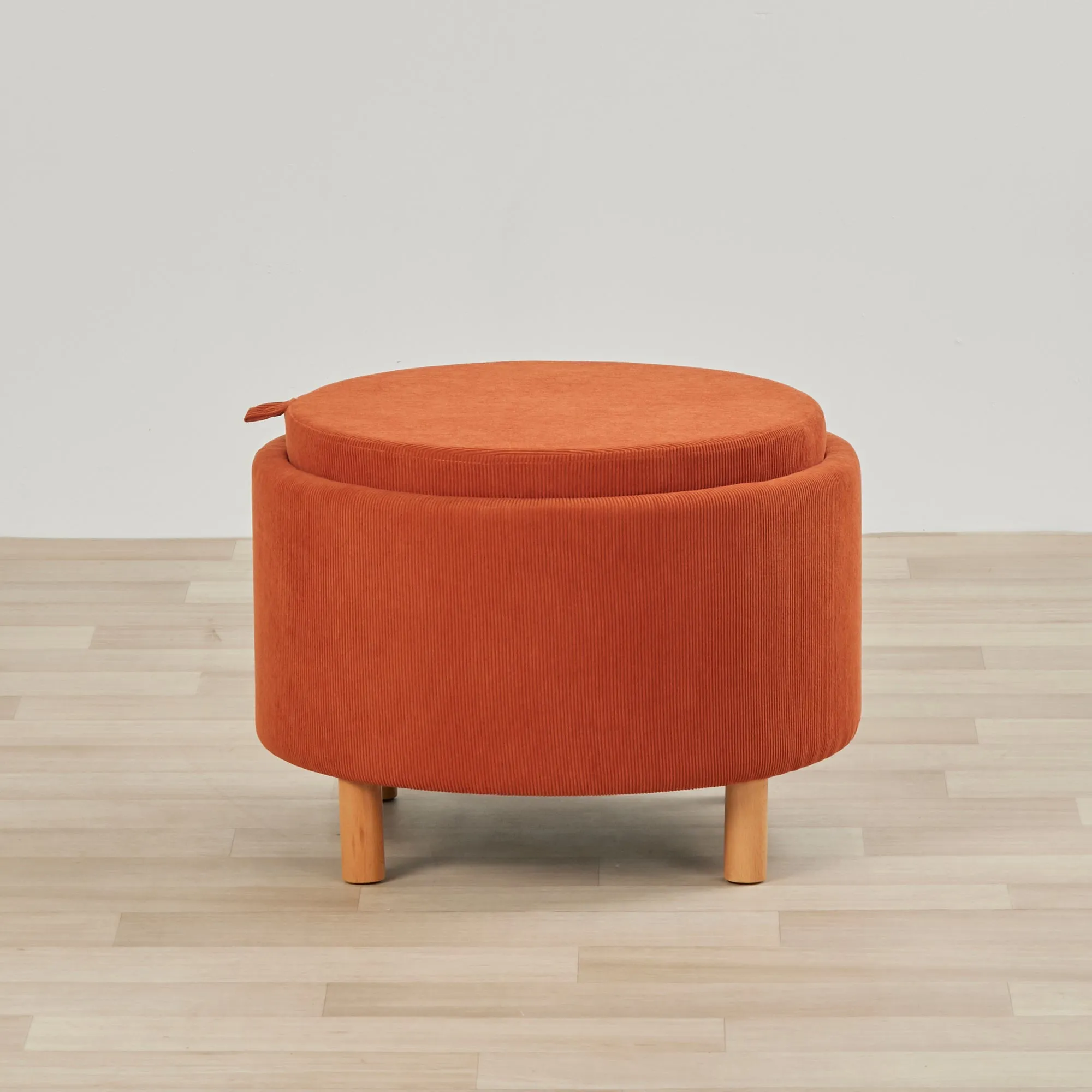 Maxi Tray Top Ottoman - Burnt Orange