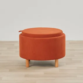 Maxi Tray Top Ottoman - Burnt Orange