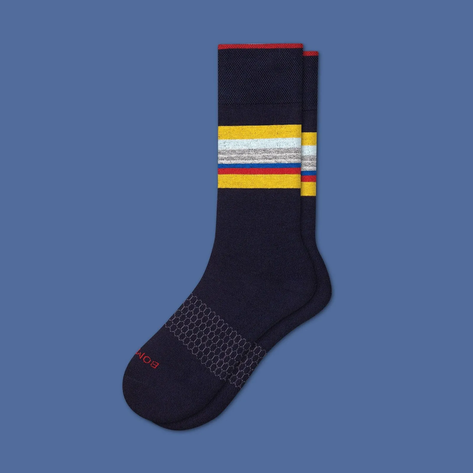 Men's Stripe Dress Calf Socks