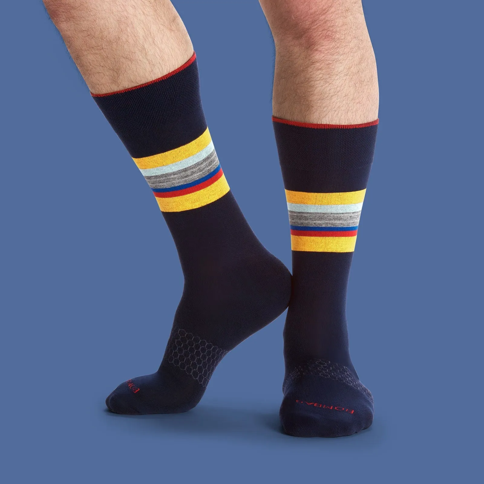 Men's Stripe Dress Calf Socks