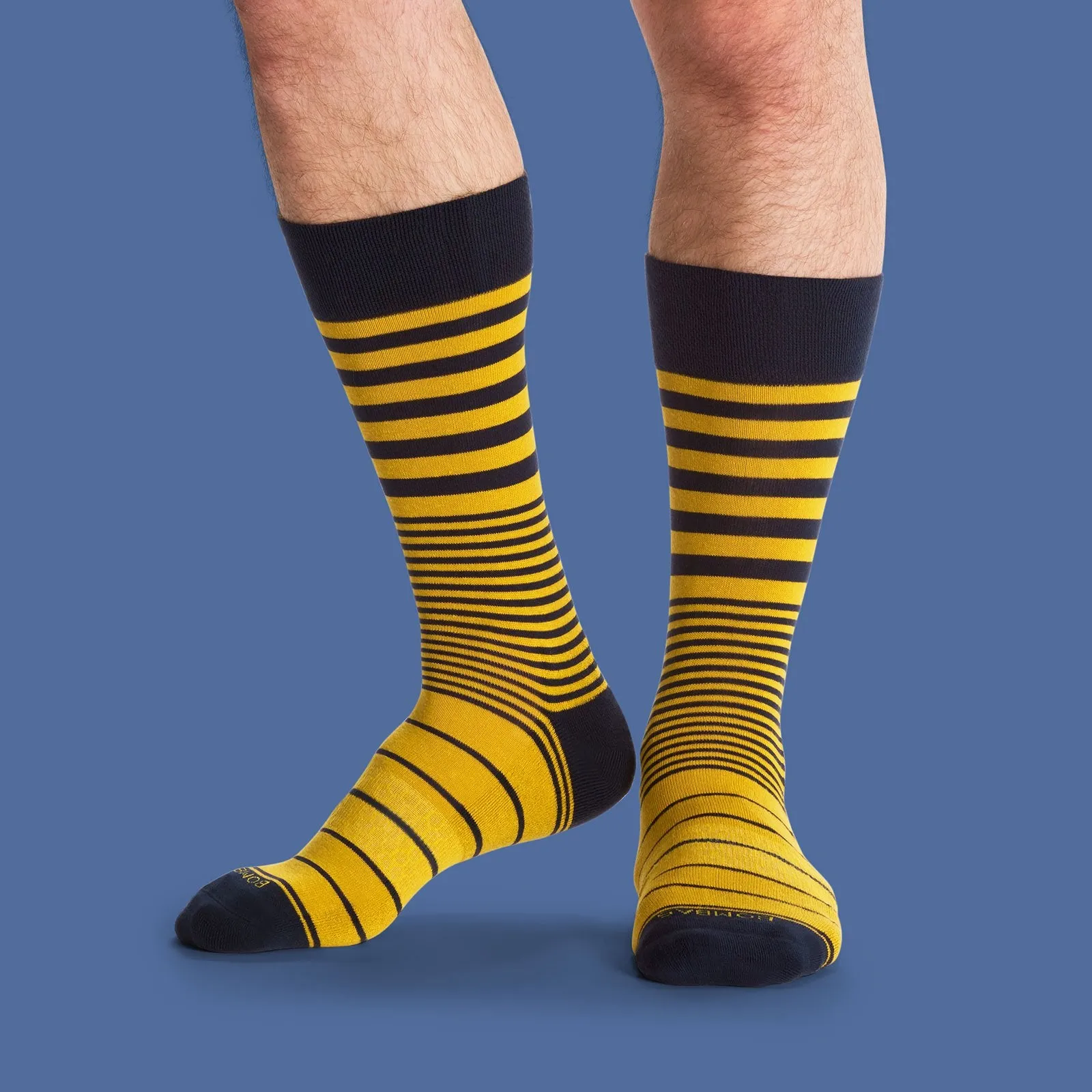 Men's Stripe Dress Calf Socks