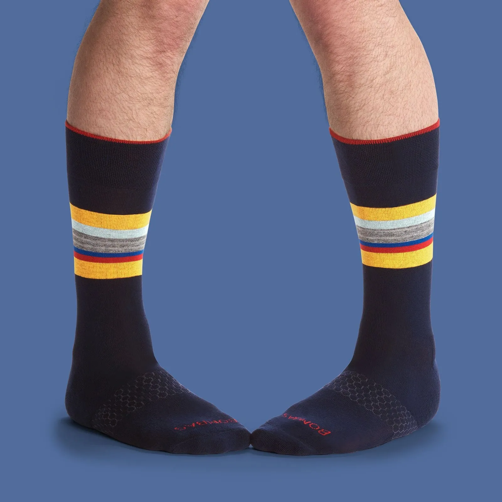 Men's Stripe Dress Calf Socks